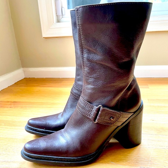 MIA Shoes - MIA Vintage Leather Mid-Calf boots